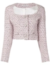 ALESSANDRA RICH EMBROIDERED FITTED JACKET