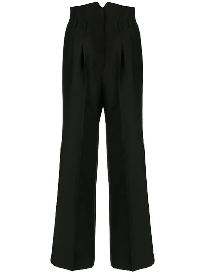 Mame Kurogouchi High-waisted Trousers In Black