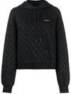 Marcelo Burlon County Of Milan All-over Logo Print Hoodie In Black