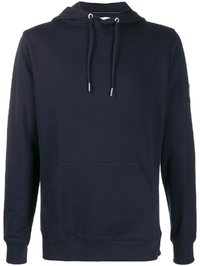 Calvin Klein Jeans Est.1978 Logo Drawstring Hoodie In Blue