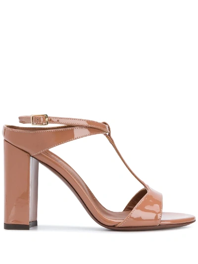 L'autre Chose Heel Sandals In Brown In Nude And Neutrals