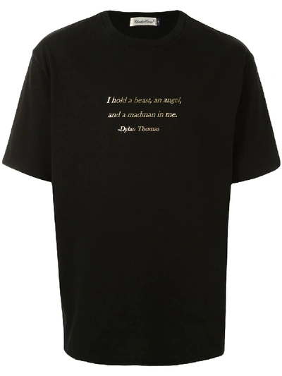 Undercover Dylan Thomas Crew-neck T-shirt In Black