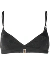 Stella Mccartney Crystal-star Triangle Bikini Top In 黑色