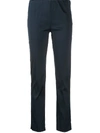 P.a.r.o.s.h Cropped Slim Fit Trousers In Blue