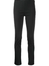 P.a.r.o.s.h Slim-fit Satin Trousers In Black