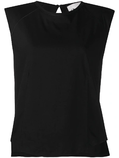 8pm Exposed Seams Tank Top In Black