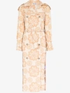 RAVE REVIEW RUE FLORAL-PRINT TRENCH COAT