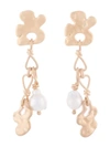 PORTS 1961 PEARL AND AMOEBA TASSEL EARRINGS