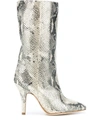 PARIS TEXAS METALLIC SNAKE-EFFECT 95MM BOOTS