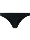 Stella Mccartney Scallop-trim Bikini Bottoms In Blue