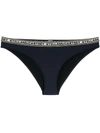 Stella Mccartney Logo-trim Bikini Bottoms In Blue