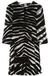 DOLCE & GABBANA DOLCE & GABBANA ZEBRA PRINT SHEER MINI DRESS