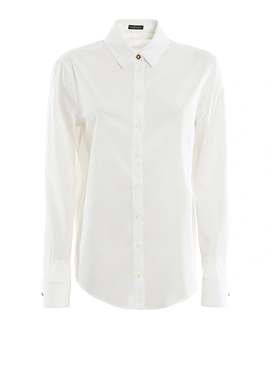Versace Medusa Button Shirt In White