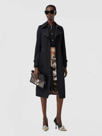 Burberry The Long Chelsea Heritage Trench Coat In Midnight