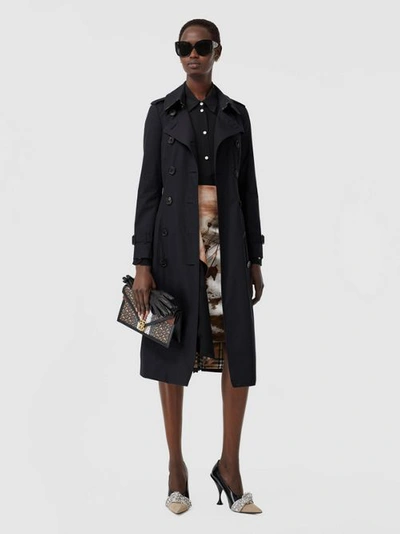 Burberry The Long Chelsea Heritage Trench Coat In Midnight | ModeSens