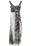 DOLCE & GABBANA DOLCE & GABBANA ZEBRA PRINT SHEER MAXI DRESS