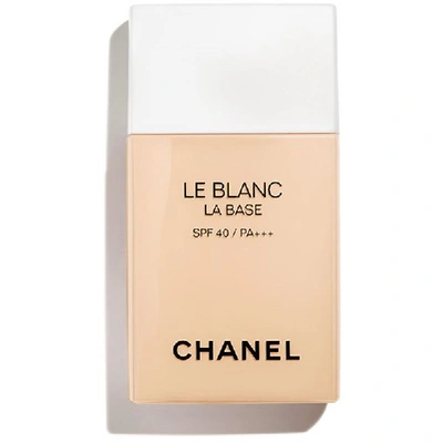 Chanel Le Blanc La Base Correcting Brightening Makeup Base. Long