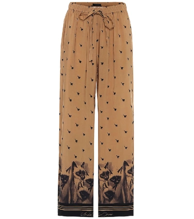 Undercover Printed Drawstring Trousers In Brown