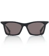 Balenciaga Rim Rectangular-frame Sunglasses In Black