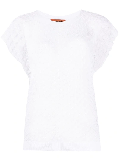 Missoni Fine Knit T-shirt In White