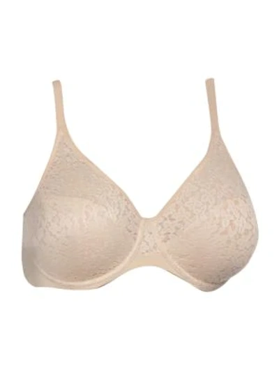 Chantelle Norah Full Coverage Molded Stretch Lace Bra In Beige
