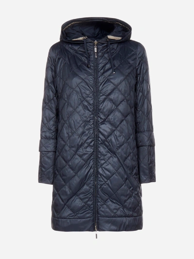 Max Mara The Cube Enovel Reversible Quilted Nylon Down Jacket In Blue