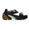 ALYX 1017 ALYX 9SM BLACK AND BROWN BUCKLE SANDALS