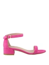 Stuart Weitzman Nudist June Block-heel Sandals In Fuchsia