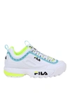 Fila Disruptor Logo Low Wmn Fluo Sneaker In White