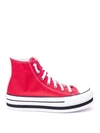 CONVERSE CHUCK TAYLOR PLATFORM RED SNEAKERS