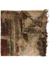 UMA WANG DISTRESSED PRINT SCARF