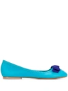 Anna Baiguera Bow Ballerina Shoes In Blue