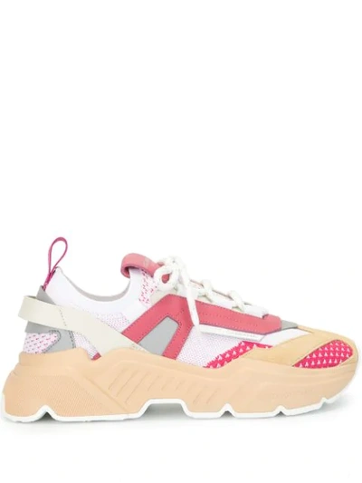 Dolce & Gabbana Stretch Mesh Daymaster Trainers In Pink