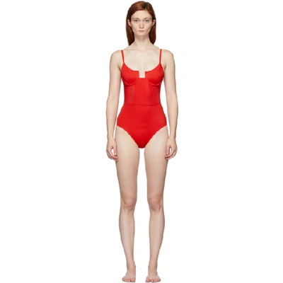 Solid & Striped Solid And Striped Red The Veronica One-piece Swimsuit In Ruby