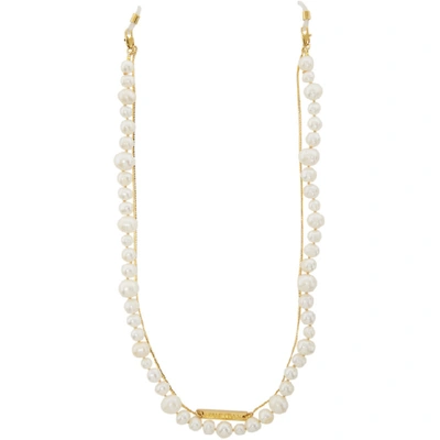 Frame Chain Gold-plated Pearly Princess Glasses Chain In White