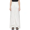 MM6 MAISON MARGIELA MM6 MAISON MARGIELA OFF-WHITE WIDE-LEG TROUSERS