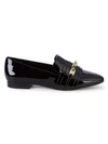 KARL LAGERFELD NIKI POINT-TOE PATENT LEATHER LOAFERS,0400011824061