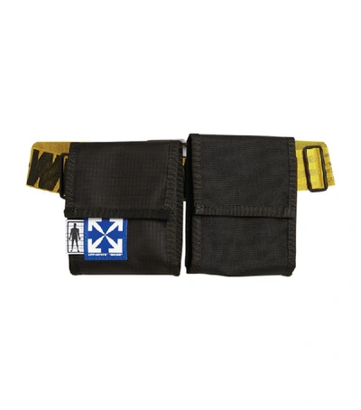 Off-white Double Pocket Belt Bag In Black