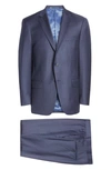 Hart Schaffner Marx New York Classic Fit Solid Stretch Wool Suit In Dark Blue
