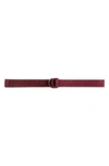 Adidas Originals X Ivy Park Logo Web Belt In Maroon/ Amazon Red