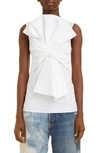 GIVENCHY BOW FRONT POPLIN TOP,BW60PW11Z6