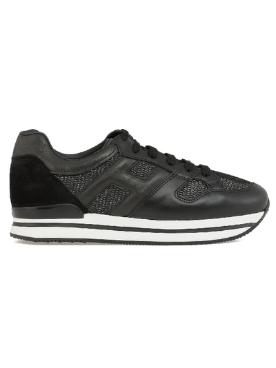 Hogan H222 Patent Leather Trainers In Black