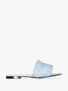 Bottega Veneta Bv Lido Woven-style Sandals In Blue