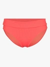 Melissa Odabash Brussels Fold-over Low-rise Bikini Briefs In Orange