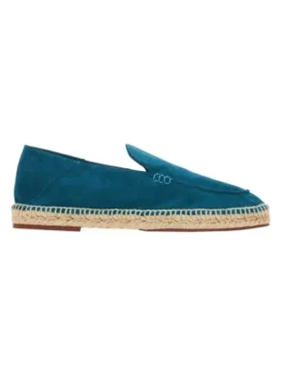 Loro Piana Seaside Walk Collapsible-heel Suede Espadrilles In Ferro