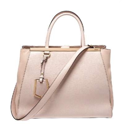 Pre-owned Fendi Light Pink Leather Medium 2jours Tote
