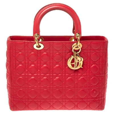 Pre-owned Dior Tote In Red