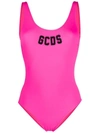 Gcds Lifeguard Logo One-piece Swimsuit In Fuchsia