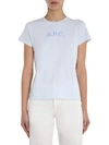 APC LIGHT BLUE COTTON T-SHIRT,COEDAF26866IAB