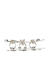 DELFINA DELETTREZ 18KT WHITE AND YELLOW GOLD TWO IN ONE DIAMOND EARRING